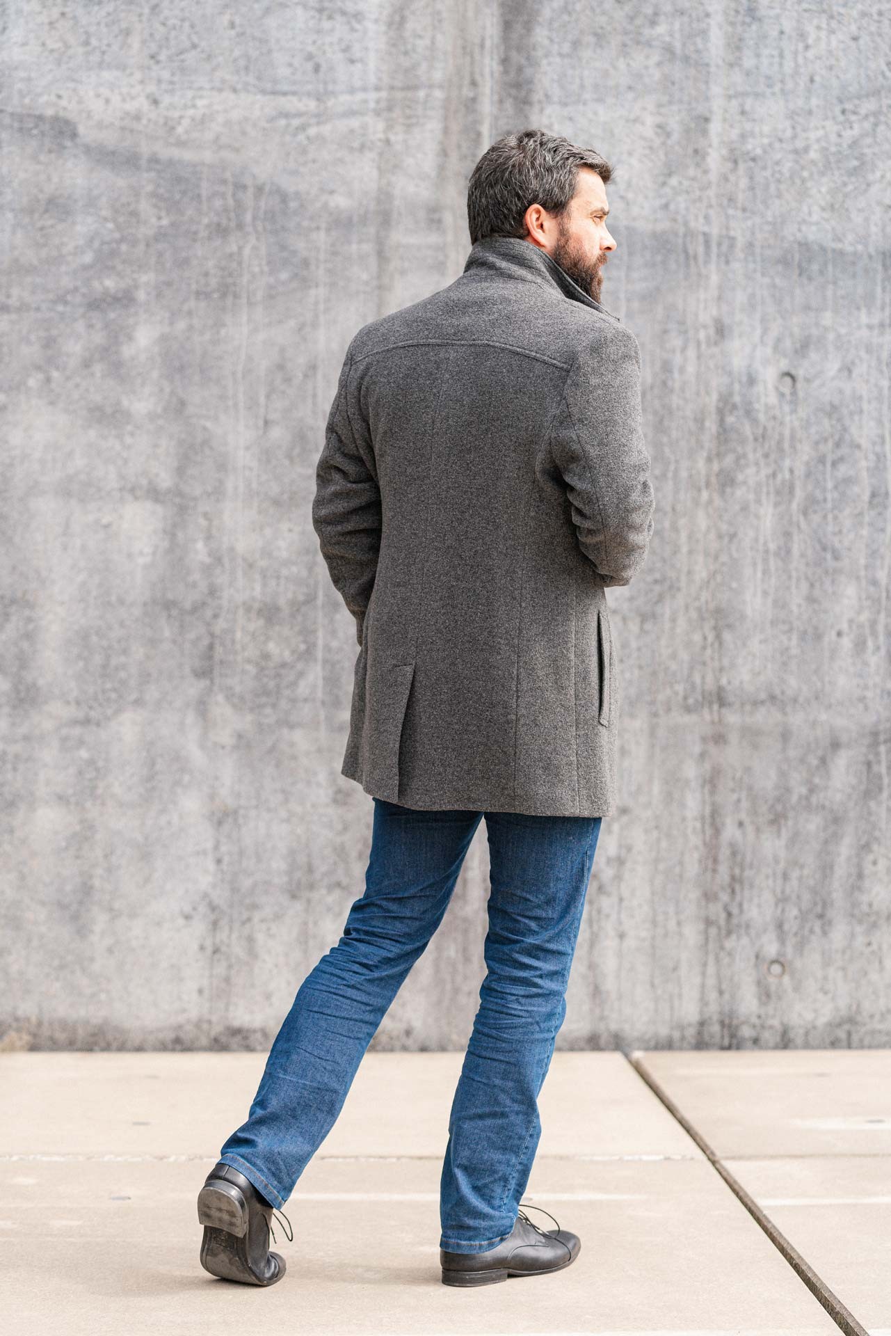 Pánský kabát LEVIS šedý