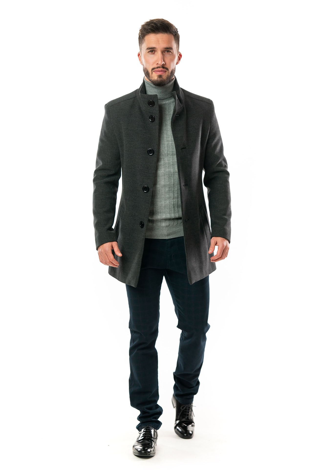 Pánský kabát LEVIS šedý